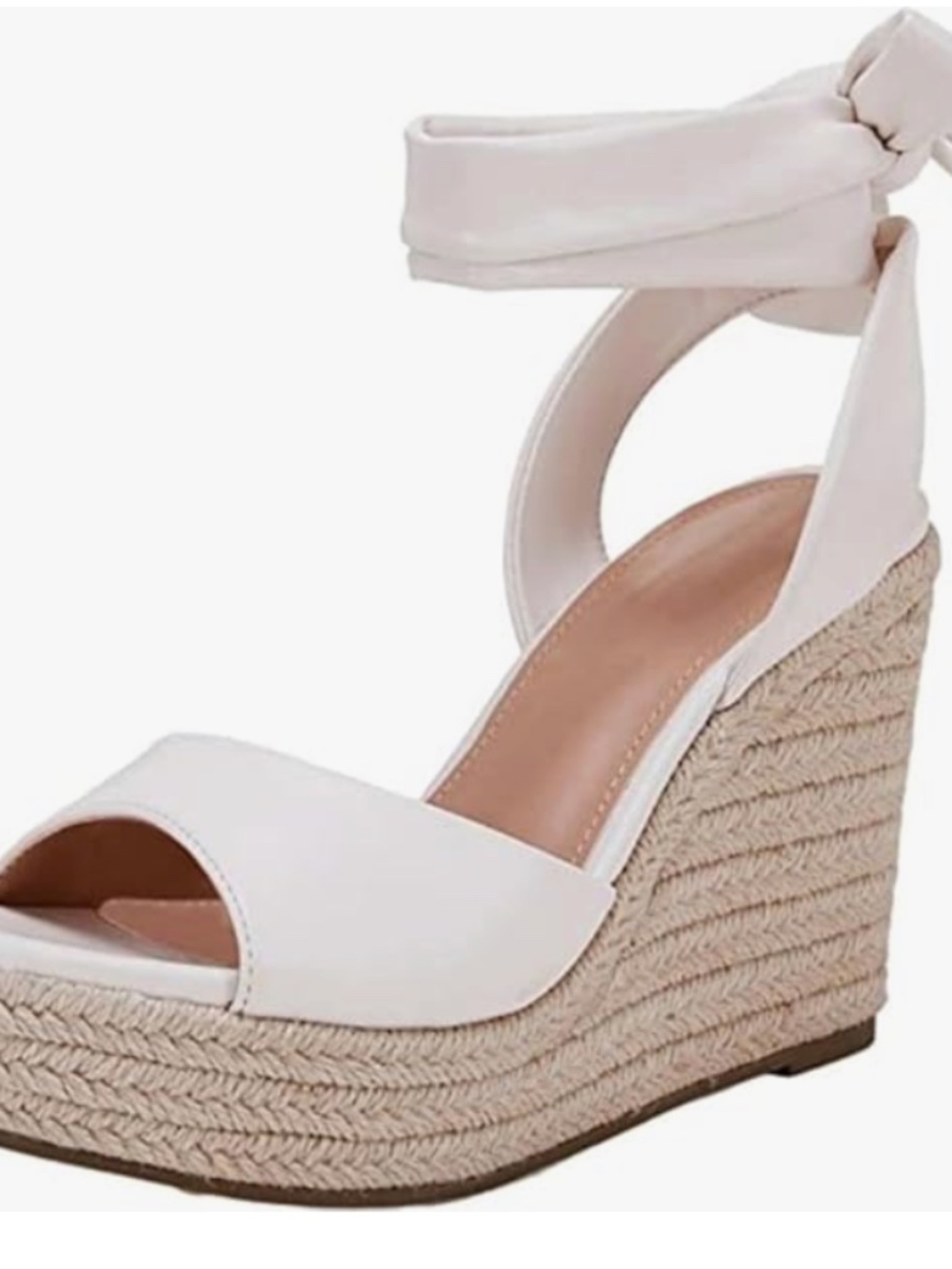 SERAIH Womens Espadrilles Platform Wedges Sandals Heels Tie Ankle Strap- 8 NWT